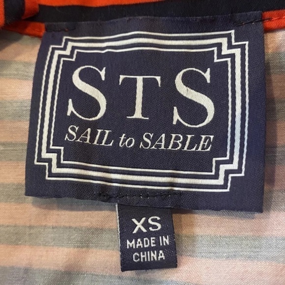 Sail to Sable Red Navy Striped Shift Dress Womens Size XS (625) - Picture 3 of 4